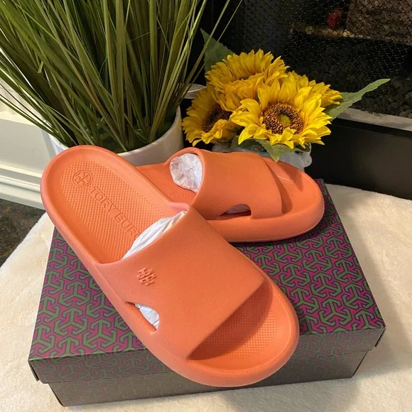 Tory Burch Shower Slide Sandals - Picture 1 of 7